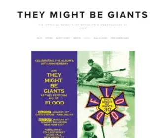 Theymightbegiants.com(They Might Be Giants) Screenshot