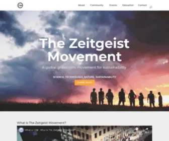 Thezeitgeistmovement.com(The Zeitgeist Movement) Screenshot