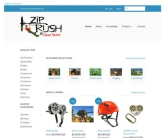 TheziplineStore.com(The Canadian Zipline Gear Store) Screenshot