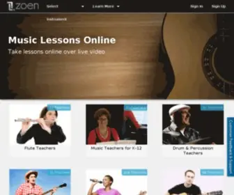 Thezoen.com(Online music lessons with private music teachers) Screenshot