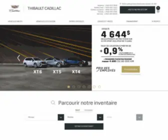 Thibaultcadillac.com(Thibault Cadillac de Sherbrooke) Screenshot