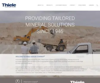 Thielekaolin.com(Thiele Kaolin Company) Screenshot