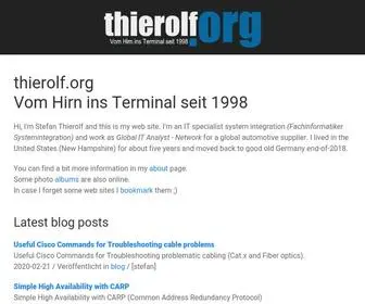 Thierolf.org(Vom Hirn ins Terminal seit 1998) Screenshot