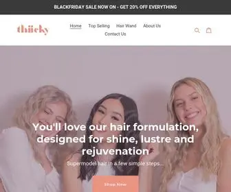 Thiicky.com.au(Australia's Favourite Hair Solutions) Screenshot