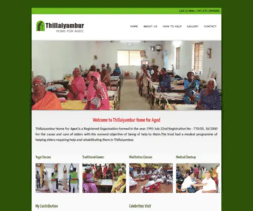 Thillaiyamburorphanage.com(Thillaiyambur Home for the aged) Screenshot