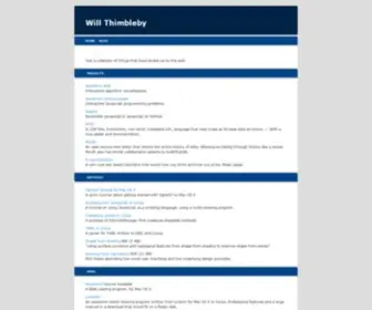 Thimbleby.net(Will Thimbleby) Screenshot