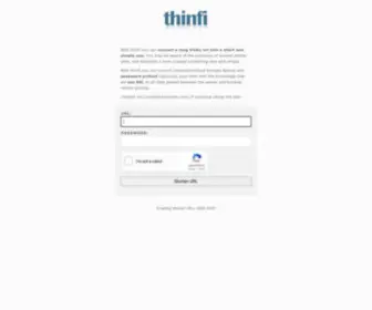 Thinfi.com(Password protect a short URL) Screenshot