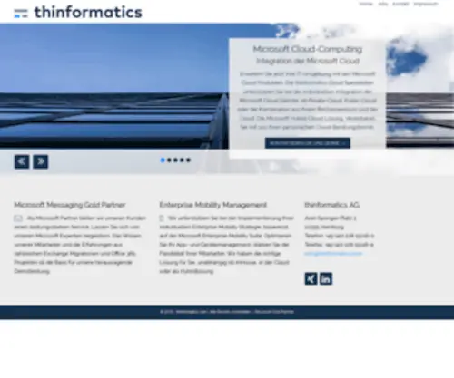 Thinformatics.com(Digitale Zusammenarbeit gestalten) Screenshot