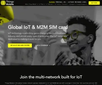 Thingsmobile.com(Global IoT SIM card & M2M connectivity) Screenshot