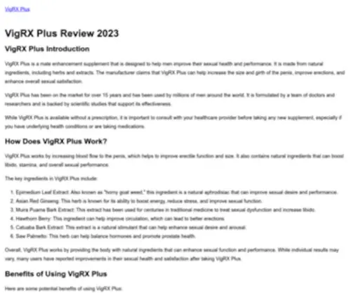 Thingsofjoy.com(VigRX Plus Review 2023) Screenshot