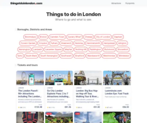 Thingstodoinlondon.com(Things To Do & See In London) Screenshot