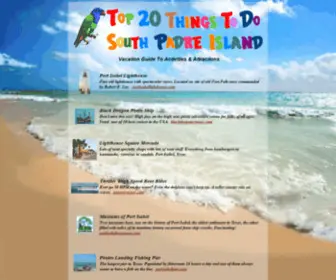 Thingstodosouthpadreisland.com(Top 20 Things To Do South Padre Island) Screenshot