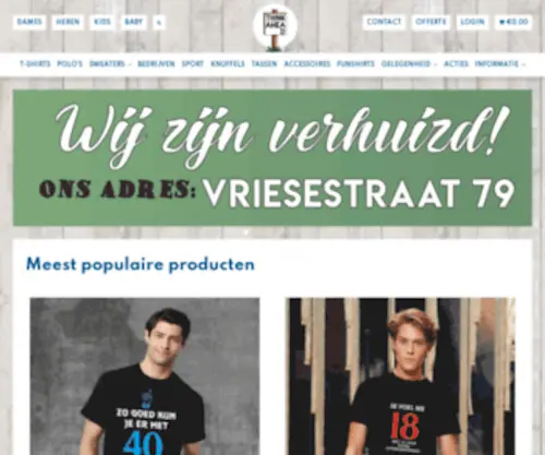 Thinkahead.nl(Al 25 jaar een begrip in het bedrukken van textiel) Screenshot