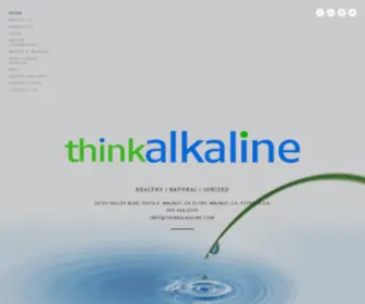 Thinkalkaline.com(Water company) Screenshot