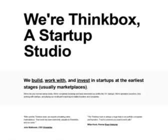 Thinkbox.io(A Startup Studio) Screenshot