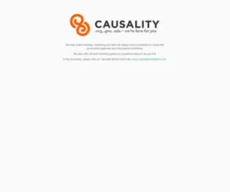 Thinkcausality.com(Causality creates compelling brands to fit nonprofit budgets) Screenshot