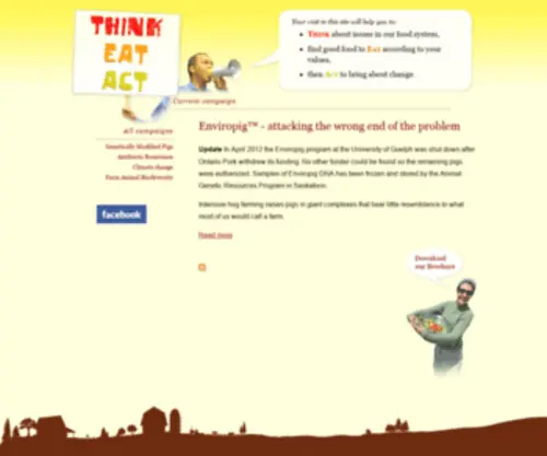 Thinkeatact.ca(Think Eat Act) Screenshot