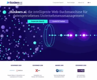 Thinkers.ai(Search engine technology made in Europe) Screenshot