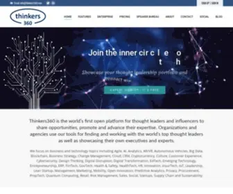 Thinkers360.com(Influencer identification) Screenshot