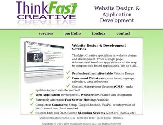 Thinkfastcreative.com(Website Design and Application Development) Screenshot