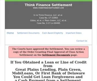 Thinkfinancesettlement.com(Think Finance Settlement) Screenshot