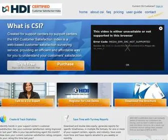 Thinkhdi-Csi.com(HDI Customer Satisfaction Index Service) Screenshot