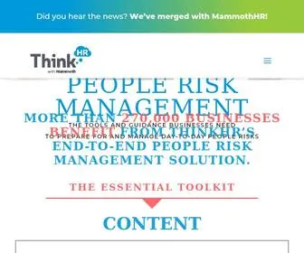 Thinkhr.com(Revolutionary Risk Management Software That Simplifies Managing People) Screenshot