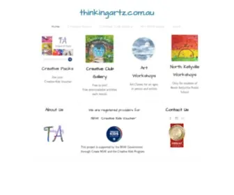 Thinkingartz.com.au(Creative Kids Voucher Thinking Artz Workshops and Clubs aim to foster) Screenshot