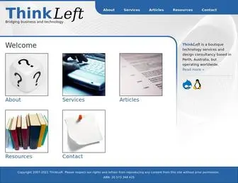 Thinkleft.com.au(Welcome) Screenshot