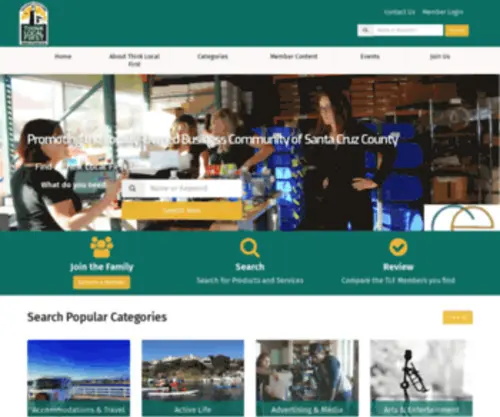 Thinklocalsantacruz.org(Think Local First) Screenshot