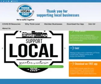 Thinklocalvictoria.com(Think Local First) Screenshot