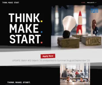 Thinkmakestart.info(From idea to prototype in 14 days) Screenshot