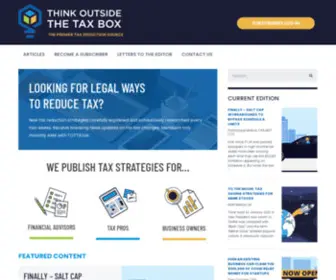 Thinkoutsidethetaxbox.com(Home New) Screenshot