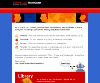 Thinkquest.org(Think.com, Oracle Education Foundation) Screenshot