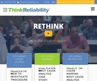 Thinkreliability.com(Root Cause Analysis Training Destination) Screenshot