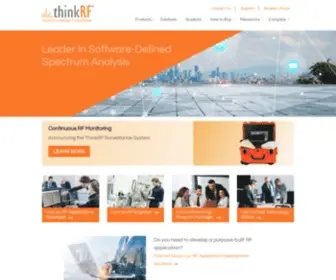 Thinkrf.com(The Leader in Software Defined Spectrum Analysis) Screenshot