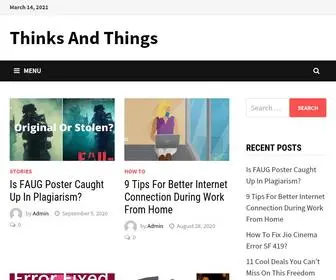 Thinksandthings.com(Thinks And Things) Screenshot