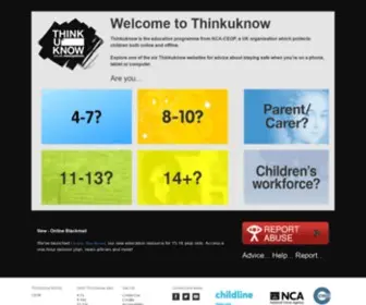 Thinkuknow.co.uk(Thinkuknow) Screenshot