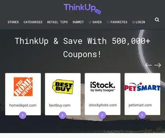 Thinkup.com(Shop and Save with Coupons and Promo Codes) Screenshot