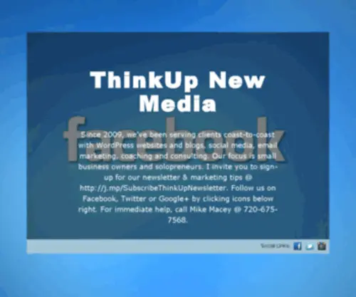 Thinkupnewmedia.com(ThinkUp New Media) Screenshot