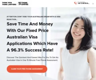 Thinkvisa.com.au(Think Visa) Screenshot