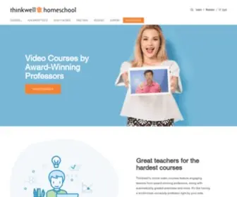Thinkwellhomeschool.com(Thinkwell courses for homeschool and home study) Screenshot