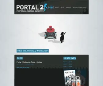 Thinkwithportals.com(Official Portal 2 Website) Screenshot