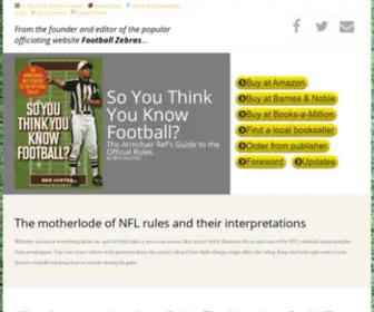 Thinkyouknowfootball.com(The Armchair Ref's Guide to the Official Rules) Screenshot