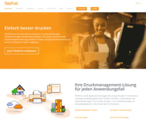 Thinprint.de(Einfach besseres Unternehmensdrucken) Screenshot