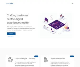 Thinroot.com(A digital agency that enhances the customer experiences with technology) Screenshot