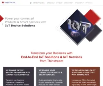 Thinxtream.com(End-to-End IoT Solutions, IoT Services Company) Screenshot