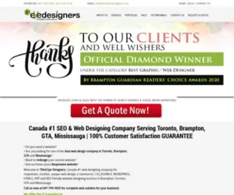 Thirdeyedesigners.com(SEO Web Designing Company Serving Toronto) Screenshot