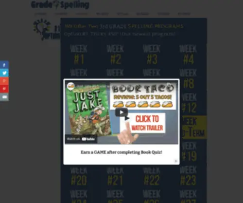 Thirdgradespelling.com(#1 Third Grade Spelling Words and 3rd Grade Spelling Lessons) Screenshot