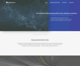 Thirdpresence.com(The world’s leading buying intent data solutions company) Screenshot